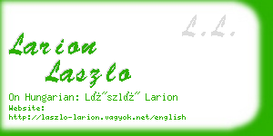 larion laszlo business card